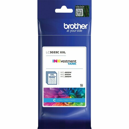 BROTHER INTERNATIONAL Super High Yeld Cyan Ink Crtrd LC3033C